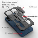 Machine Armor Warrior PC + TPU Phone Case For iPhone 13 Pro(Blue)