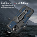 Machine Armor Warrior PC + TPU Phone Case For iPhone 13 Pro(Blue)