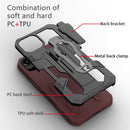 Machine Armor Warrior PC + TPU Phone Case For iPhone 13 Pro(Brown)