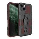 Machine Armor Warrior PC + TPU Phone Case For iPhone 13 Pro Max(Brown)