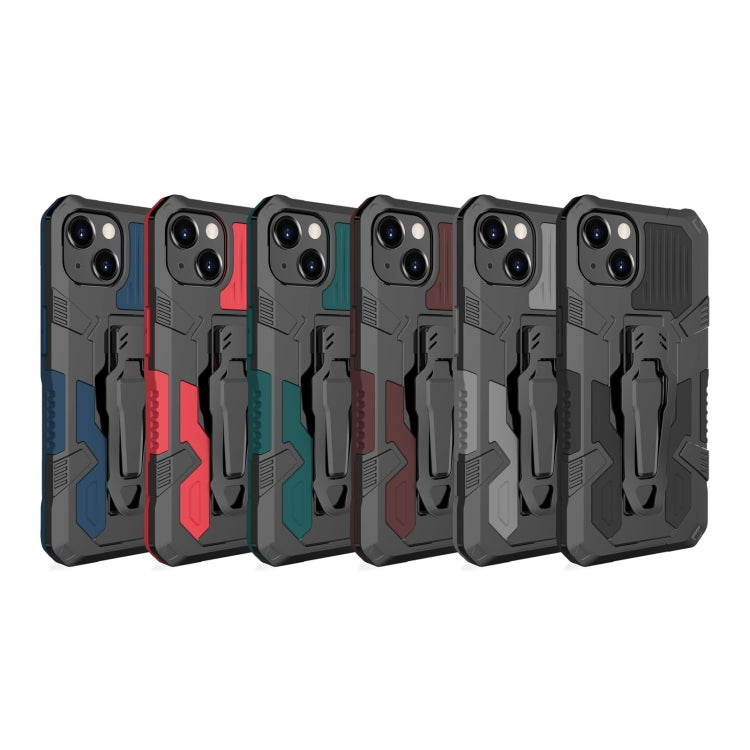 Machine Armor Warrior PC + TPU Phone Case For iPhone 13 Pro Max(Green)