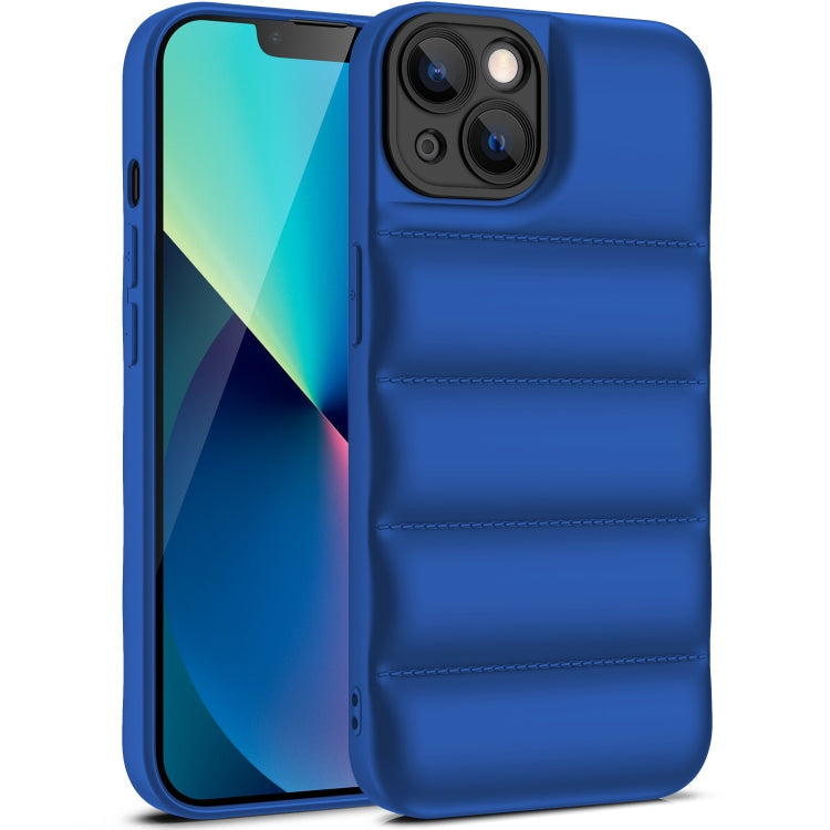 Eiderdown Airbag Shockproof Phone Case For iPhone 13 Pro Max(Blue)