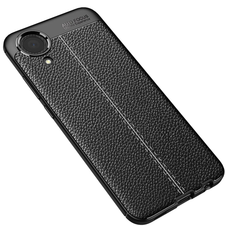 For Samsung Galaxy A03 Core Litchi Texture TPU Shockproof Phone Case(Black)