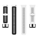 For Huawei Watch GT 3 42mm 20mm Two-color Stripe Silicone Watch Band(White Black)