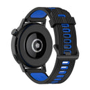 For Huawei Watch GT 3 42mm 20mm Two-color Stripe Silicone Watch Band(Black Blue)