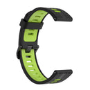 For Huawei Watch GT 3 42mm 20mm Two-color Stripe Silicone Watch Band(Black Lime Green)