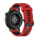 For Huawei Watch GT 3 42mm 20mm Two-color Stripe Silicone Watch Band(Red Black)