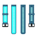 For Huawei Watch GT 3 42mm 20mm Two-color Stripe Silicone Watch Band(Blue Mint Green)