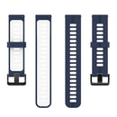 For Huawei Watch GT 3 42mm 20mm Two-color Stripe Silicone Watch Band(Midnight Blue White)