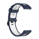 For Huawei Watch GT 3 42mm 20mm Two-color Stripe Silicone Watch Band(Midnight Blue White)