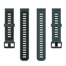 For Huawei Watch GT 3 46mm 22mm Two-color Stripe Silicone Watch Band(Olive Green Black)
