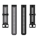 For Huawei Watch GT 3 46mm 22mm Two-color Stripe Silicone Watch Band(Black Dark Grey)
