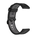 For Huawei Watch GT 3 46mm 22mm Two-color Stripe Silicone Watch Band(Black Dark Grey)