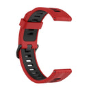 For Huawei Watch GT 3 46mm 22mm Two-color Stripe Silicone Watch Band(Red Black)