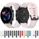 For Huawei Watch GT 3 46mm 22mm Two-color Stripe Silicone Watch Band(Black Lime Green)