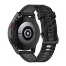 For Samsung Galaxy Watch4/Active2 20mm Two-color Stripe Silicone Watch Band(Black Dark Grey)