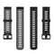 For Amazfit GTR 3/GTR 3 Pro/GTR 2 22mm Two-color Stripe Silicone Watch Band(Black Dark Grey)