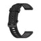 For Amazfit GTR 3/GTR 3 Pro/GTR 2 22mm Two-color Stripe Silicone Watch Band(Black Dark Grey)