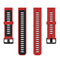 For Amazfit GTR 3/GTR 3 Pro/GTR 2 22mm Two-color Stripe Silicone Watch Band(Red Black)
