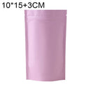 100 PCS/Set Matte Aluminum Foil Snack Stand-up Pouch, Size:10x15+3cm(Pink)