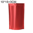 100 PCS/Set Matte Aluminum Foil Snack Stand-up Pouch, Size:10x15+3cm(Red)
