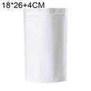 100 PCS/Set Matte Aluminum Foil Snack Stand-up Pouch, Size:18x26+4cm(White)
