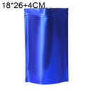 100 PCS/Set Matte Aluminum Foil Snack Stand-up Pouch, Size:18x26+4cm(Blue)