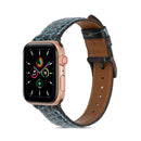 Crocodile Texture Leather Watch Band for Apple Watch Series 7 45mm / 6&SE&5&4 44mm / 3&2&1 42mm(Green)