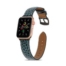 Crocodile Texture Leather Watch Band for Apple Watch Series 7 45mm / 6&SE&5&4 44mm / 3&2&1 42mm(Green)
