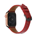 Crocodile Texture Leather Watch Band for Apple Watch Series 7 45mm / 6&SE&5&4 44mm / 3&2&1 42mm(Red)