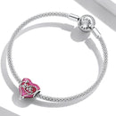 S925 Sterling Silver Heart Light Beads DIY Bracelet Necklace Accessories
