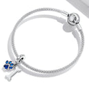 S925 Sterling Silver Dog Paw Bone Pendant DIY Bracelet Necklace Accessories