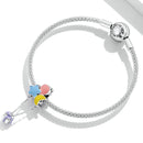 S925 Sterling Silver Star Moon Balloon Beads DIY Bracelet Necklace Accessories
