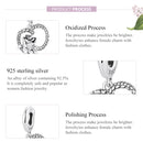 S925 Sterling Silver Snake Rose Heart Pendant DIY Bracelet Necklace Accessories