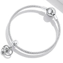 S925 Sterling Silver Snake Rose Heart Pendant DIY Bracelet Necklace Accessories