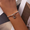 S925 Sterling Silver Snake Rose Heart Pendant DIY Bracelet Necklace Accessories