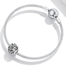 S925 Sterling Silver Retro Snake Beads DIY Bracelet Necklace Accessories