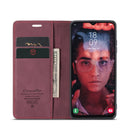 For Samsung Galaxy A13 5G / 4G CaseMe 013 Multifunctional Horizontal Flip Leather Phone Case(Wine Red)