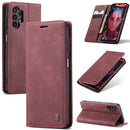 For Samsung Galaxy A13 5G / 4G CaseMe 013 Multifunctional Horizontal Flip Leather Phone Case(Wine Red)