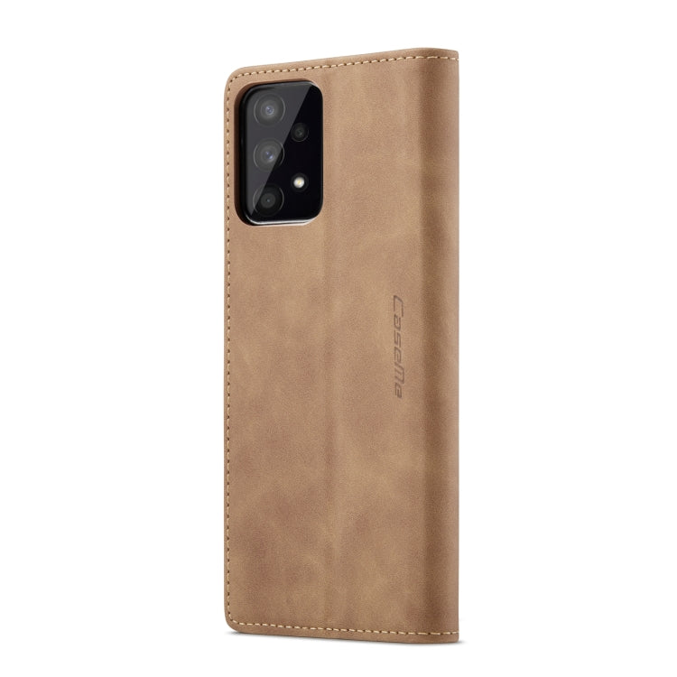 For Samsung Galaxy A33 5G CaseMe 013 Multifunctional Horizontal Flip Leather Phone Case(Brown)