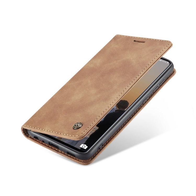 For Samsung Galaxy A33 5G CaseMe 013 Multifunctional Horizontal Flip Leather Phone Case(Brown)