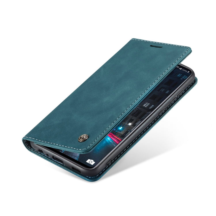 For Samsung Galaxy A33 5G CaseMe 013 Multifunctional Horizontal Flip Leather Phone Case(Blue)