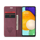 For Samsung Galaxy A53 5G CaseMe 013 Multifunctional Horizontal Flip Leather Phone Case(Wine Red)