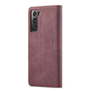 For Samsung Galaxy S22 CaseMe 013 Multifunctional Horizontal Flip Leather Phone Case(Wine Red)