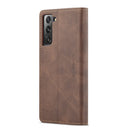 For Samsung Galaxy S22 CaseMe 013 Multifunctional Horizontal Flip Leather Phone Case(Coffee)