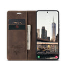 For Samsung Galaxy S22 CaseMe 013 Multifunctional Horizontal Flip Leather Phone Case(Coffee)