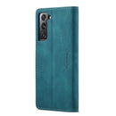 For Samsung Galaxy S22+ CaseMe 013 Multifunctional Horizontal Flip Leather Phone Case(Blue)