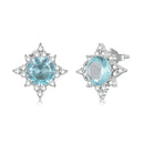 S925 Sterling Silver Shining Star Stud Earrings Women Earrings
