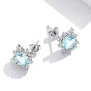 S925 Sterling Silver Shining Star Stud Earrings Women Earrings