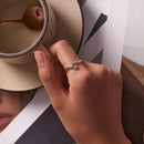 S925 Sterling Silver Color Zircon Ladybug Women Open Ring